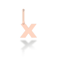 "X" arany betű medál (kő nélkül vagy kővel)