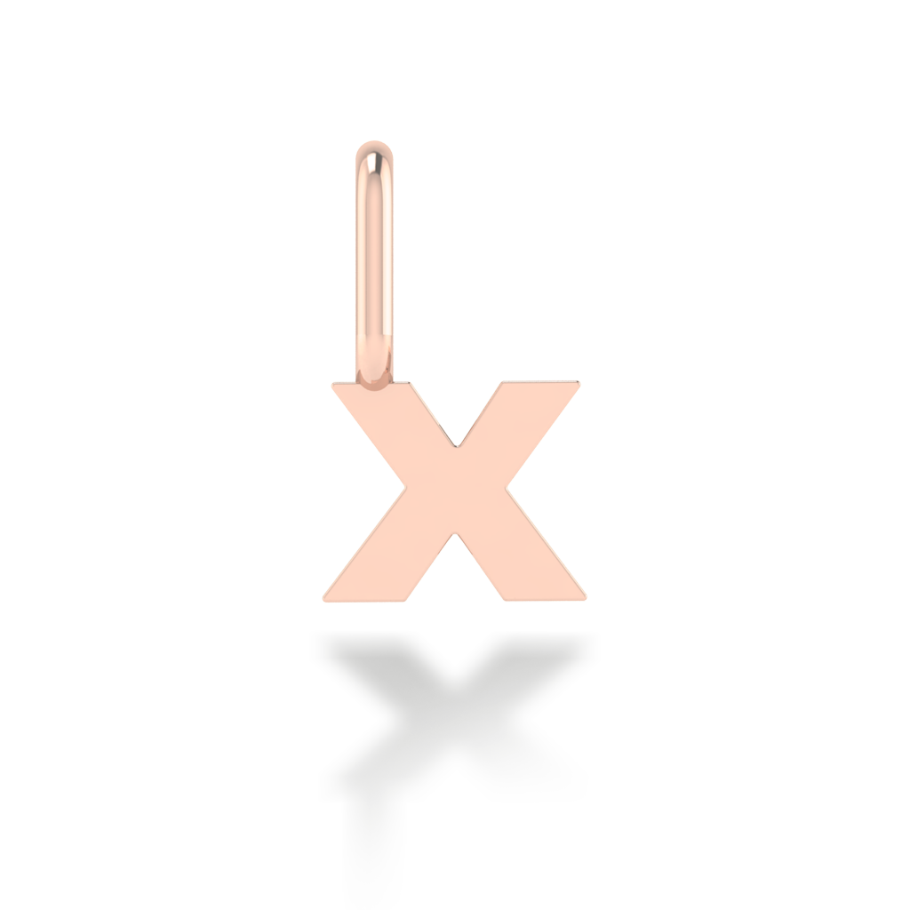 "X" arany betű medál (kő nélkül vagy kővel)