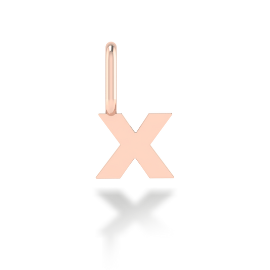 "X" arany betű medál (kő nélkül vagy kővel)