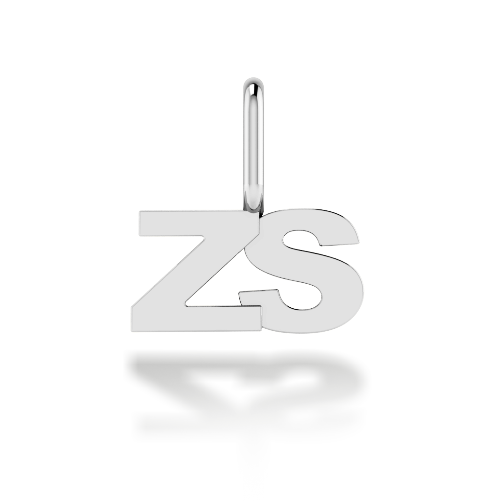 "ZS" arany betű medál (kő nélkül vagy kővel)