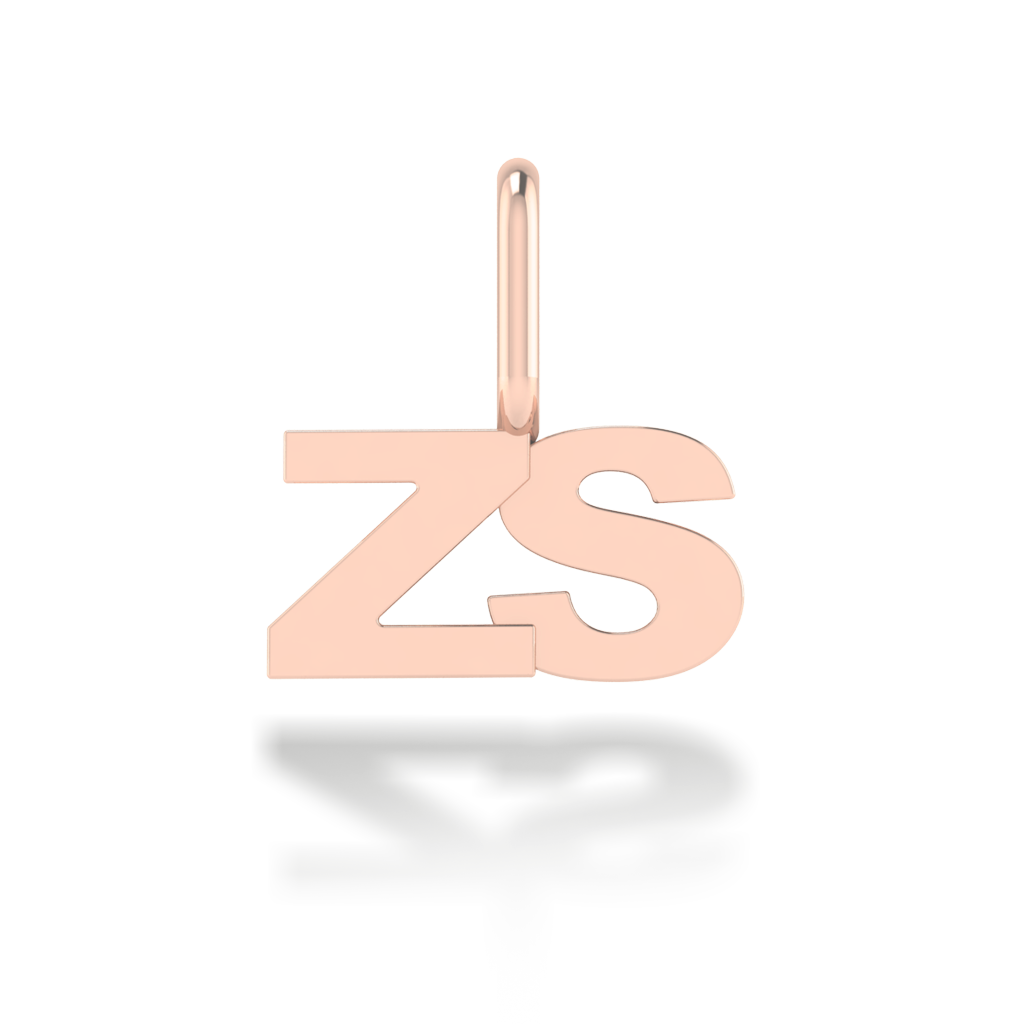 "ZS" arany betű medál (kő nélkül vagy kővel)