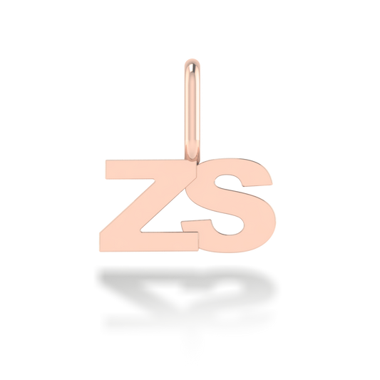 "ZS" arany betű medál (kő nélkül vagy kővel)