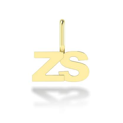 "ZS" arany betű medál (kő nélkül vagy kővel)